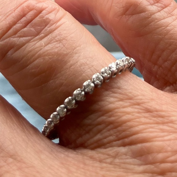 Trade for C🌺Gone Genuine natural diamonds & 14k w/g eternity flexible ring - Picture 4 of 7